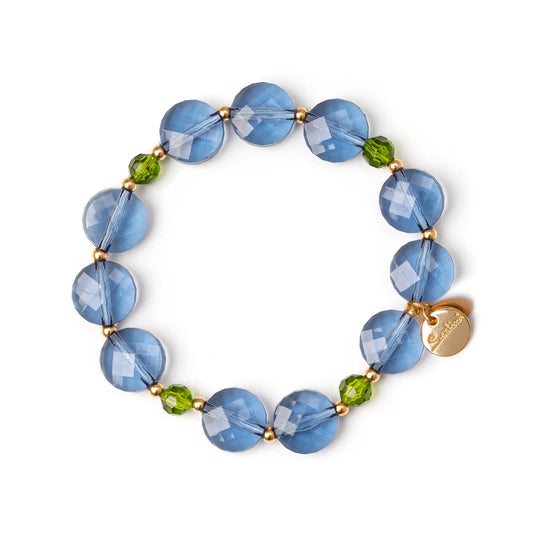 Sodini 331078H - Bracciale elastico con grandi bonbon Blu Collezione Hermitage