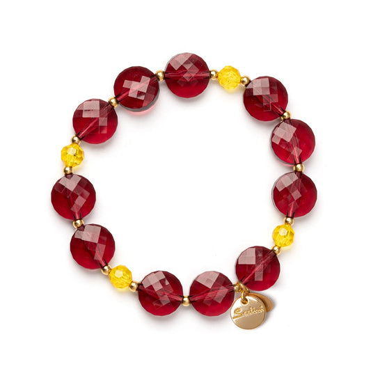 Sodini 331078T - Bracciale elastico con grandi bonbon Rosso Collezione Hermitage