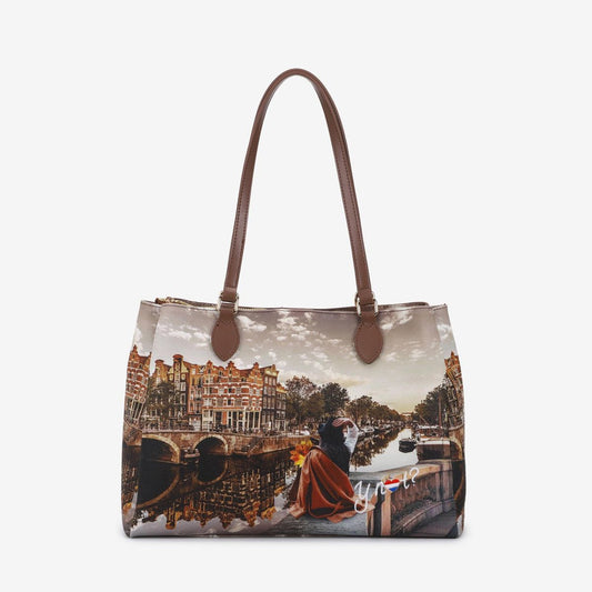 YNot  YES594F5 - Tote Bag Collezione YES-Autumn in Hollad